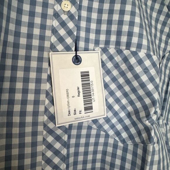 $65 Untuckit women’s blue gingham brand new size 0 m7 - Picture 4 of 6